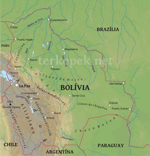 Bolívia domborzata és vízrajza